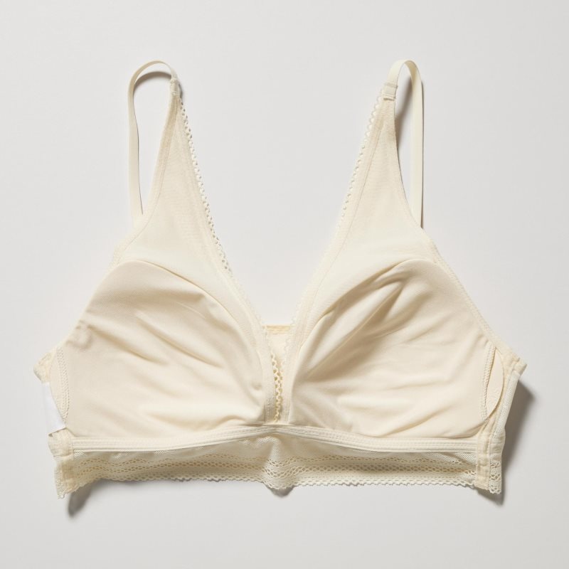 Black Women Uniqlo Wireless (Plunging Relax, Lace) Bras | USA ALQHF-6209