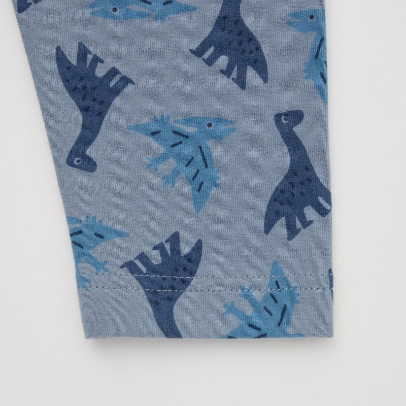 Blue Baby Uniqlo Dinosaur Relaxed-fit Leggings | USA HQWMZ-9207