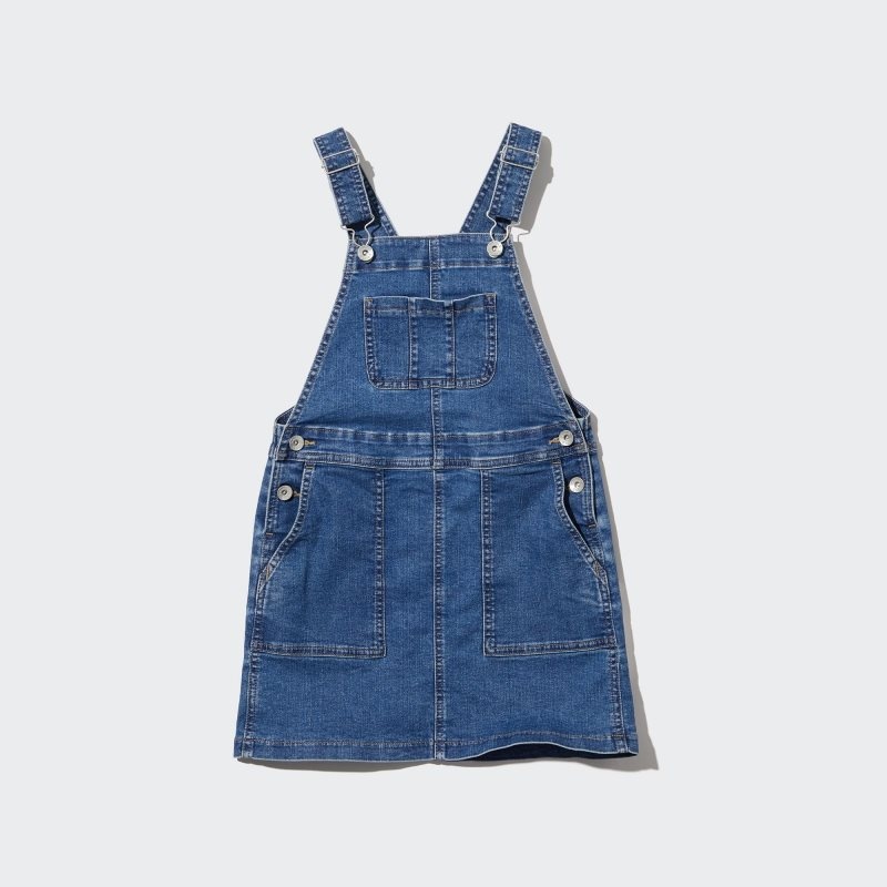 Blue Kids Uniqlo Denim Jumper Skirts | USA UCSLZ-0641