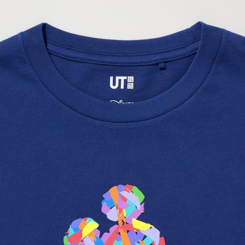 Blue Kids Uniqlo Mickey Stands Ut (Short Sleeve Graphic) T Shirts | USA BKJYH-5182