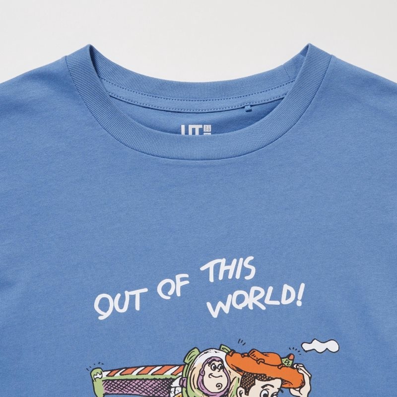 Blue Kids Uniqlo Pixar Art Ut (Short-sleeve Graphic) (Kazuma Mikami) T Shirts | USA IWUKN-1325