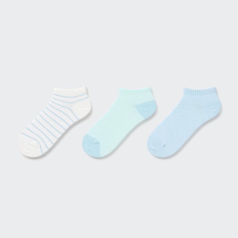 Blue Kids Uniqlo Short (3 Pairs) Socks | USA PKOHU-6734