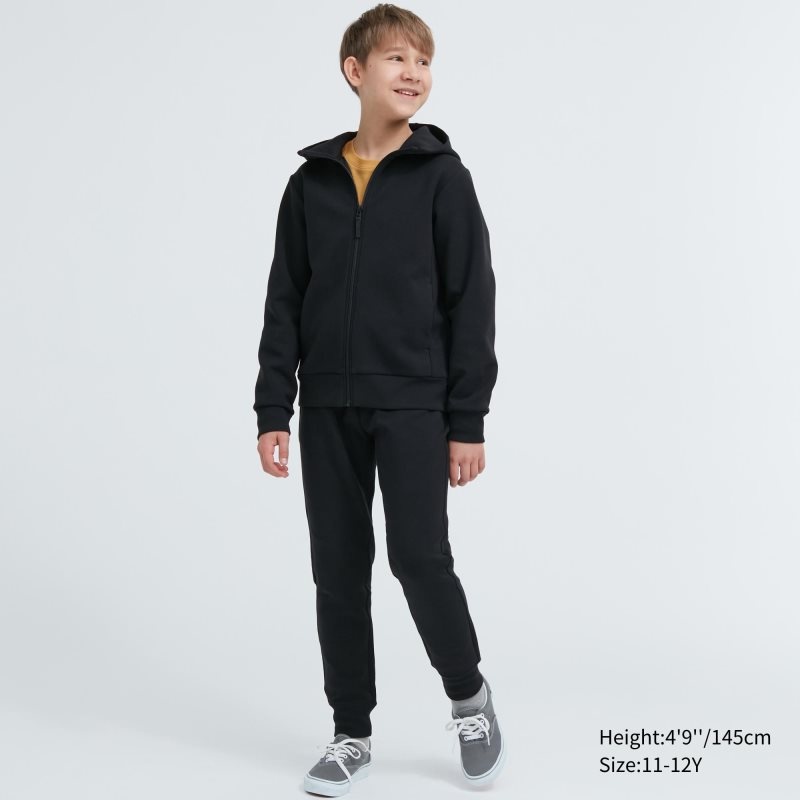 Blue Kids Uniqlo Ultra Stretch Dry Sweat Long-sleeve Full-zip Hoodie | USA JFHQN-6018