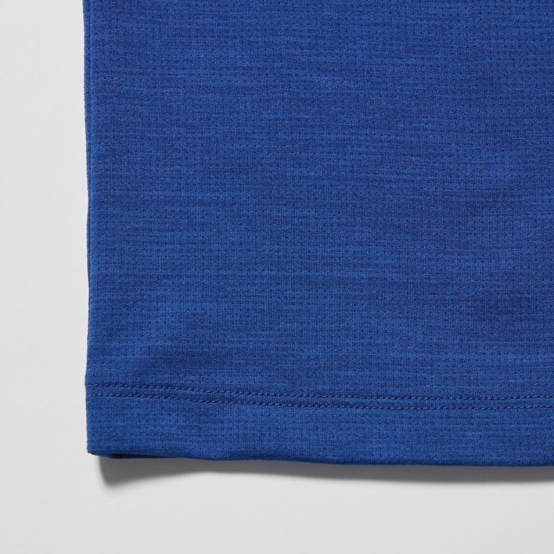 Blue Kids Uniqlo Ultra Stretch Dry-ex Crew Neck Graphic Short-sleeve T Shirts | USA FKJCP-6793