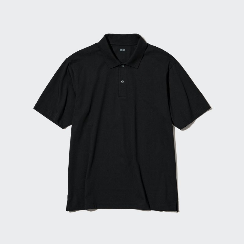 Blue Men Uniqlo Airism Regular Collar Polo Shirts | USA KXBUP-5061