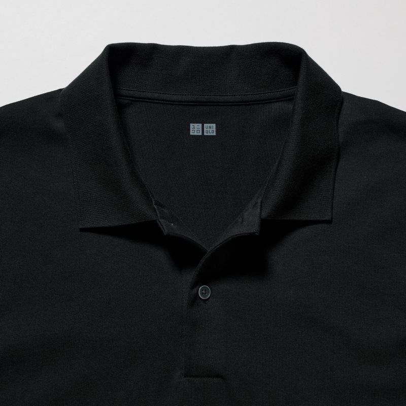 Blue Men Uniqlo Airism Regular Collar Polo Shirts | USA KXBUP-5061