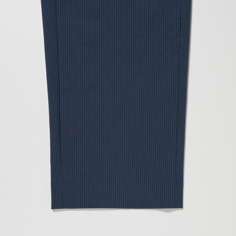 Blue Men Uniqlo Airsense Relaxed (Seersucker) Pants | USA IOQER-5873