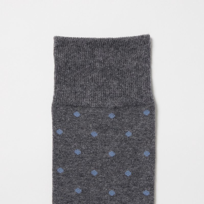 Blue Men Uniqlo Dotted Socks | USA VFAHW-6579