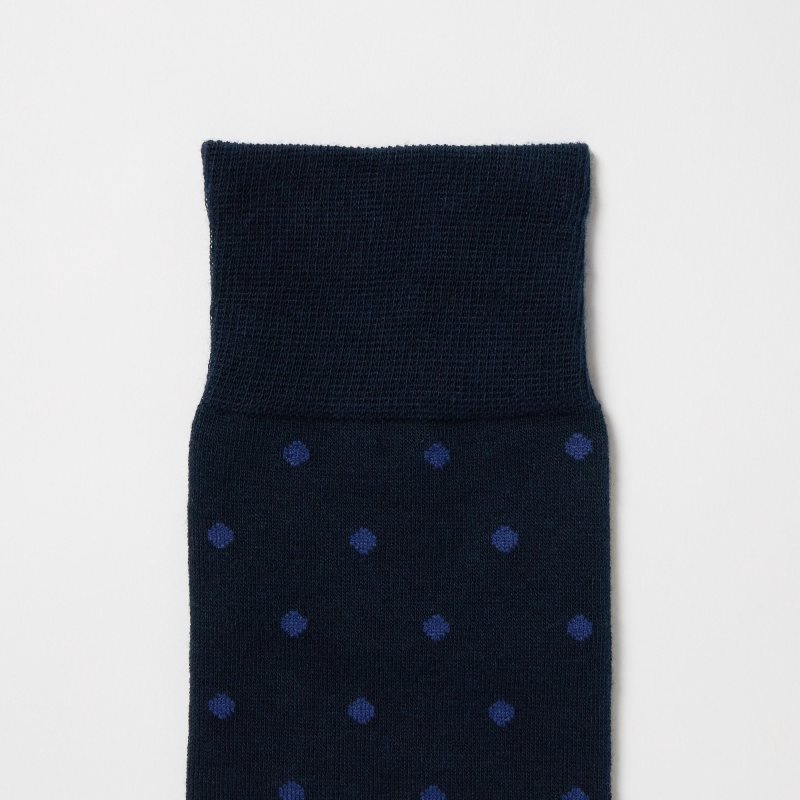 Blue Men Uniqlo Dotted Socks | USA VFAHW-6579