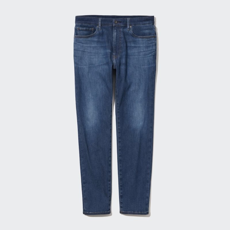 Blue Men Uniqlo Ezy Ultra Stretch Jeans | USA VZYPO-9750