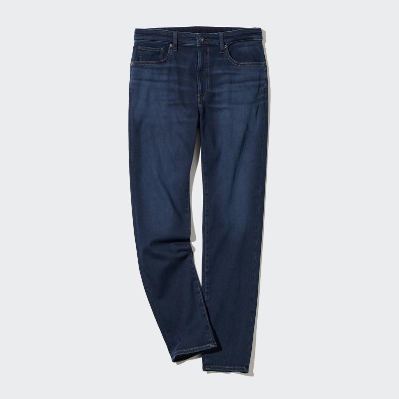 Blue Men Uniqlo Ezy Ultra Stretch (Tall) Jeans | USA UTBYH-7928