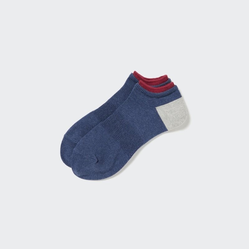 Blue Men Uniqlo Layered Short Socks | USA VMXHK-5081