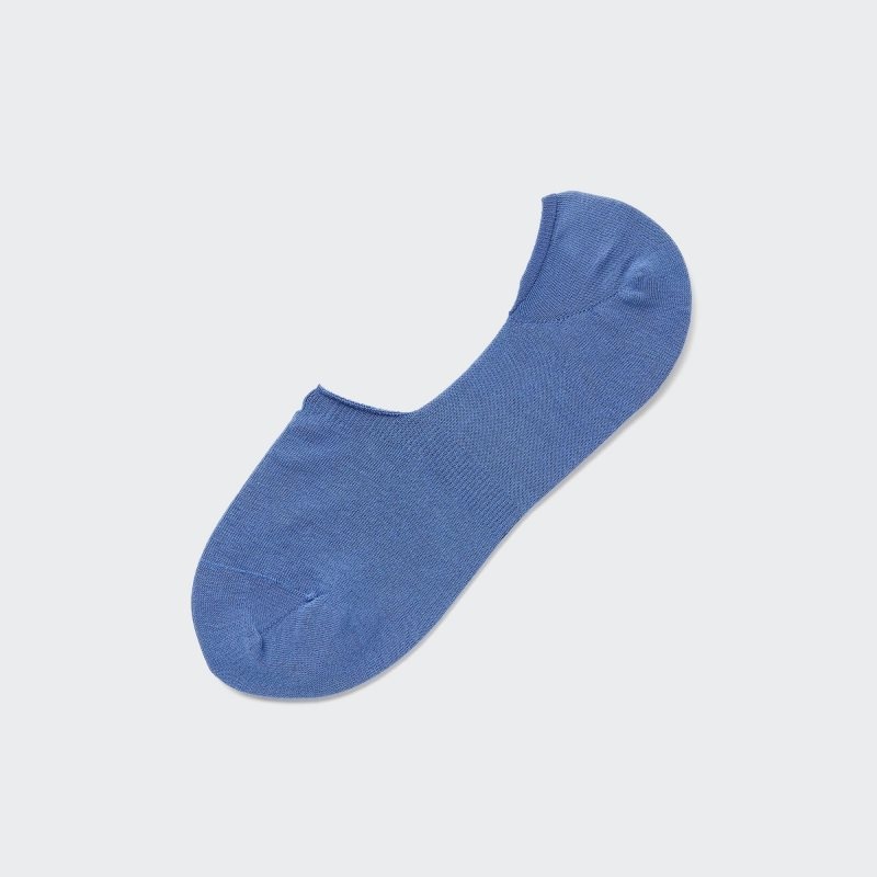 Blue Men Uniqlo Low-cut Socks | USA OMZHK-0487