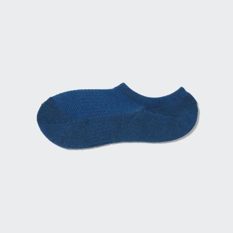 Blue Men Uniqlo Pile Low Cut Socks | USA RKDWM-2175