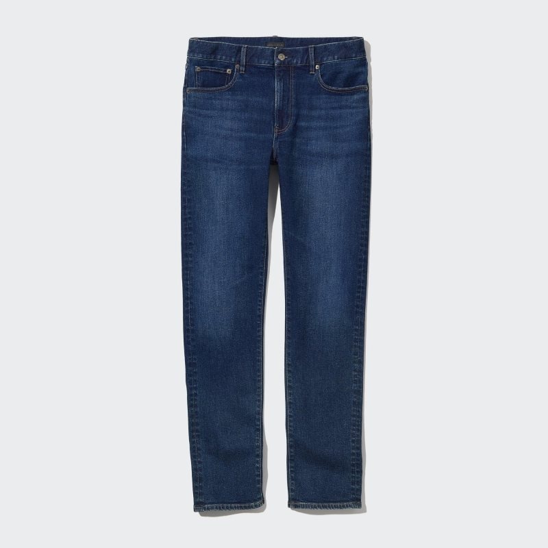 Blue Men Uniqlo Slim-fit Jeans | USA FYOPH-9074