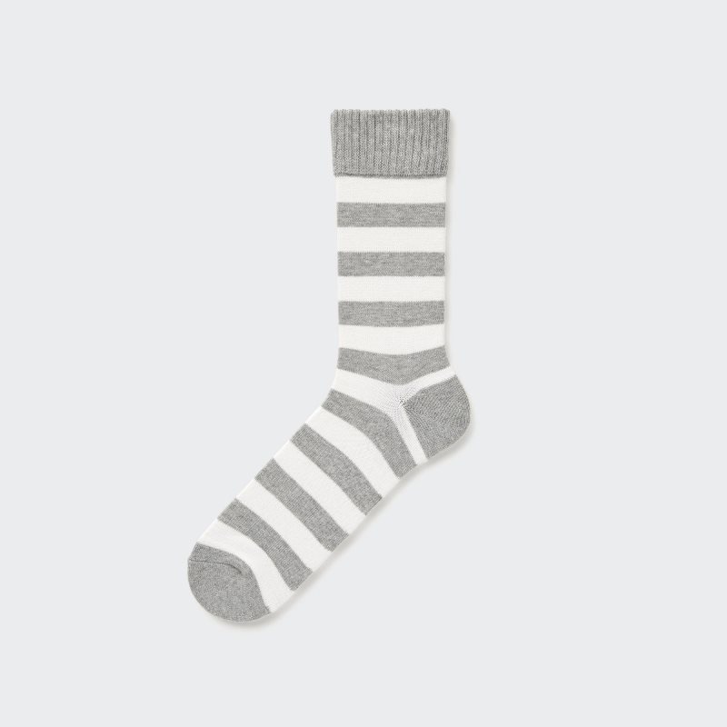 Blue Men Uniqlo Soft Pile Striped Socks | USA NKEBF-0754