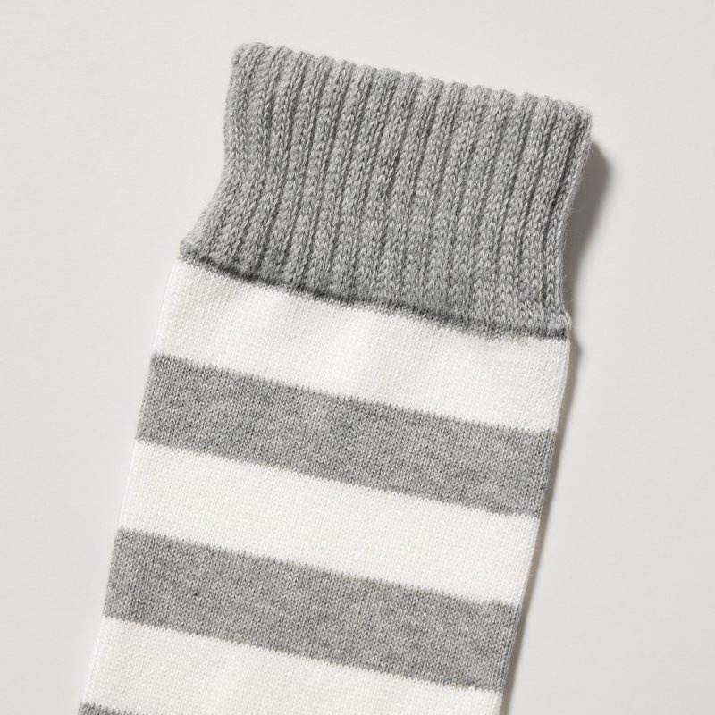 Blue Men Uniqlo Soft Pile Striped Socks | USA NKEBF-0754