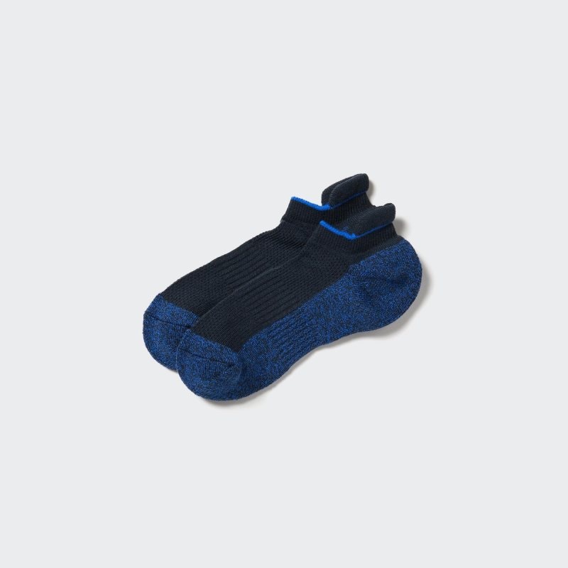 Blue Men Uniqlo Sports Pile-lined Short Socks | USA WLRAF-0359