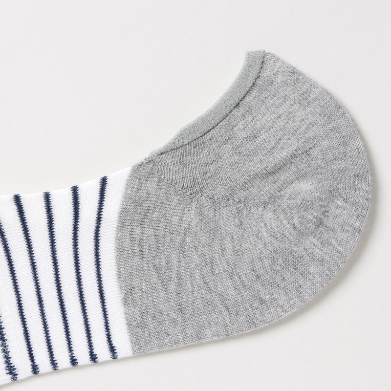 Blue Men Uniqlo Striped Low Cut Socks | USA OYGKT-0581