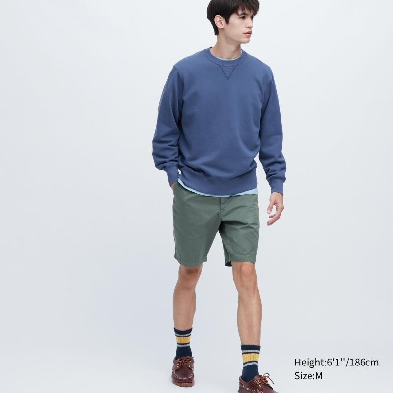 Blue Men Uniqlo Sweatshirt | USA WYRPV-4632