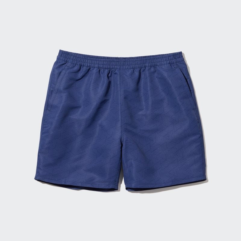 Blue Men Uniqlo Swim Geometric Active (5.5