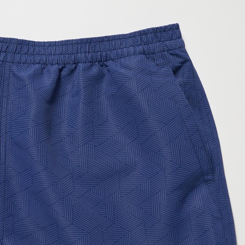 Blue Men Uniqlo Swim Geometric Active (5.5