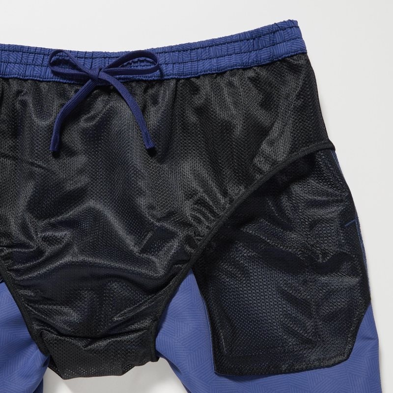 Blue Men Uniqlo Swim Geometric Active (5.5