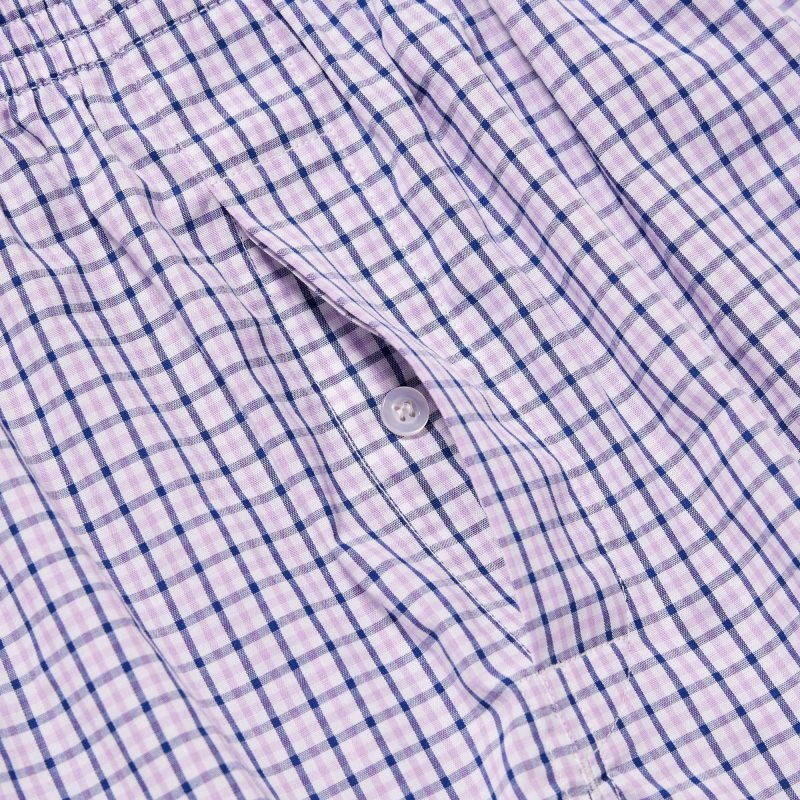 Blue Men Uniqlo Woven Checked Boxer Briefs | USA NZAKP-6712