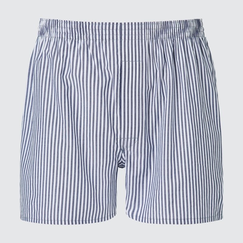 Blue Men Uniqlo Woven London Striped Trunks | USA NSQFW-2143