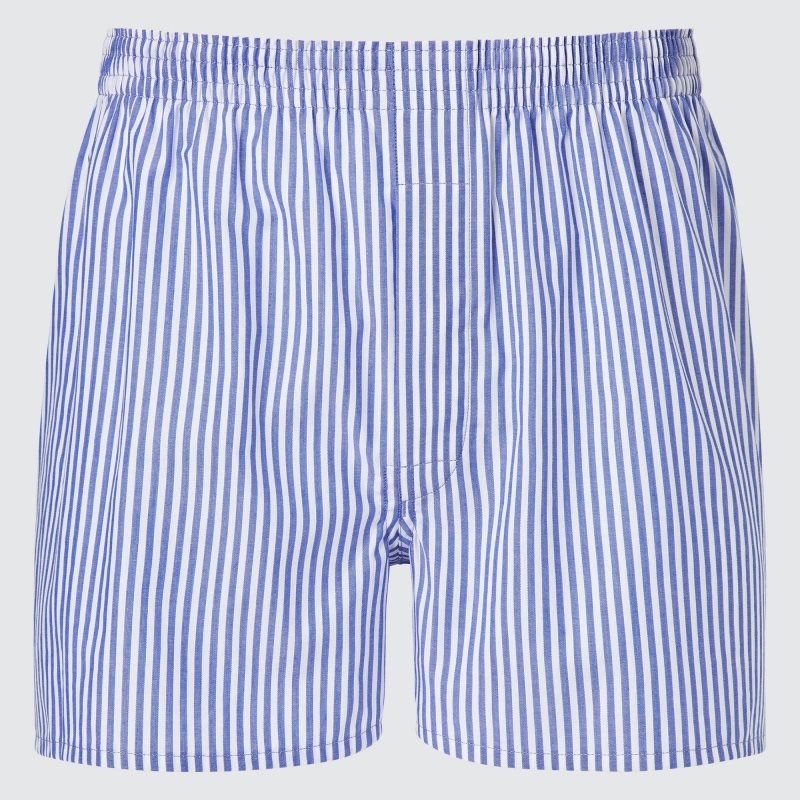 Blue Men Uniqlo Woven London Striped Trunks | USA GARTM-2684