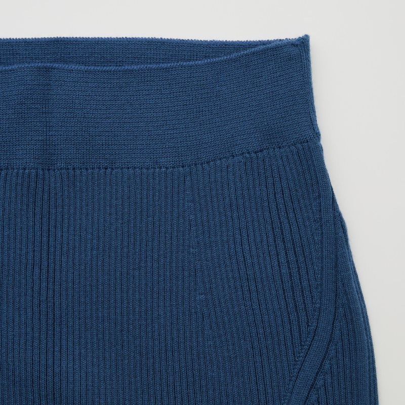 Blue Women Uniqlo 3d Knit Ribbed (Mame Kurogouchi) Shorts | USA WPZRT-5174