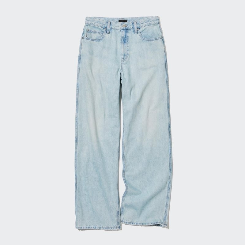 Blue Women Uniqlo Baggy Jeans | USA KRWBU-2168