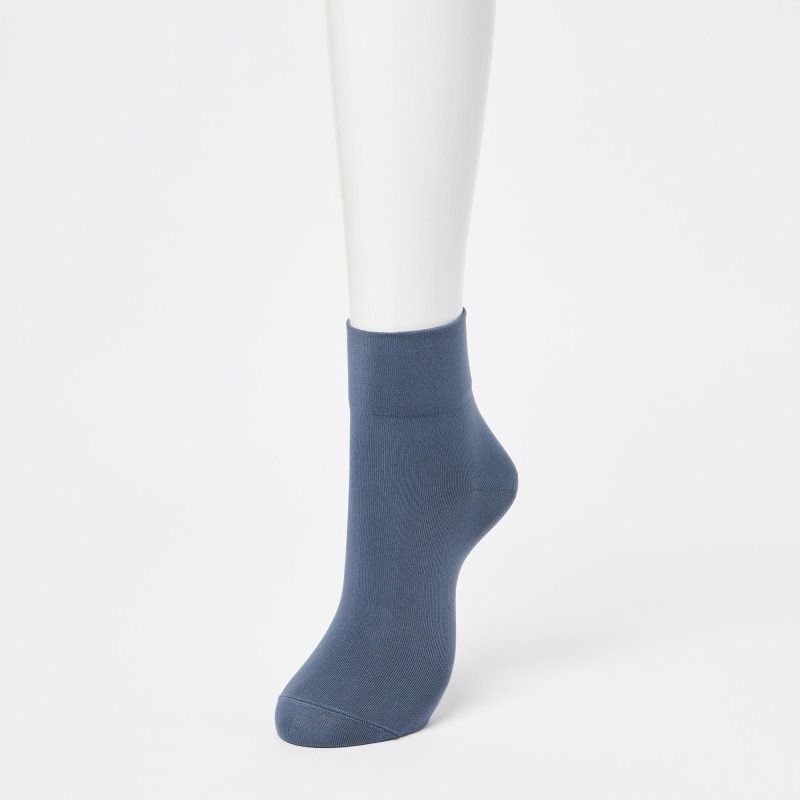 Blue Women Uniqlo Crew Tapered (3 Pairs) Socks | USA XBJQD-3491