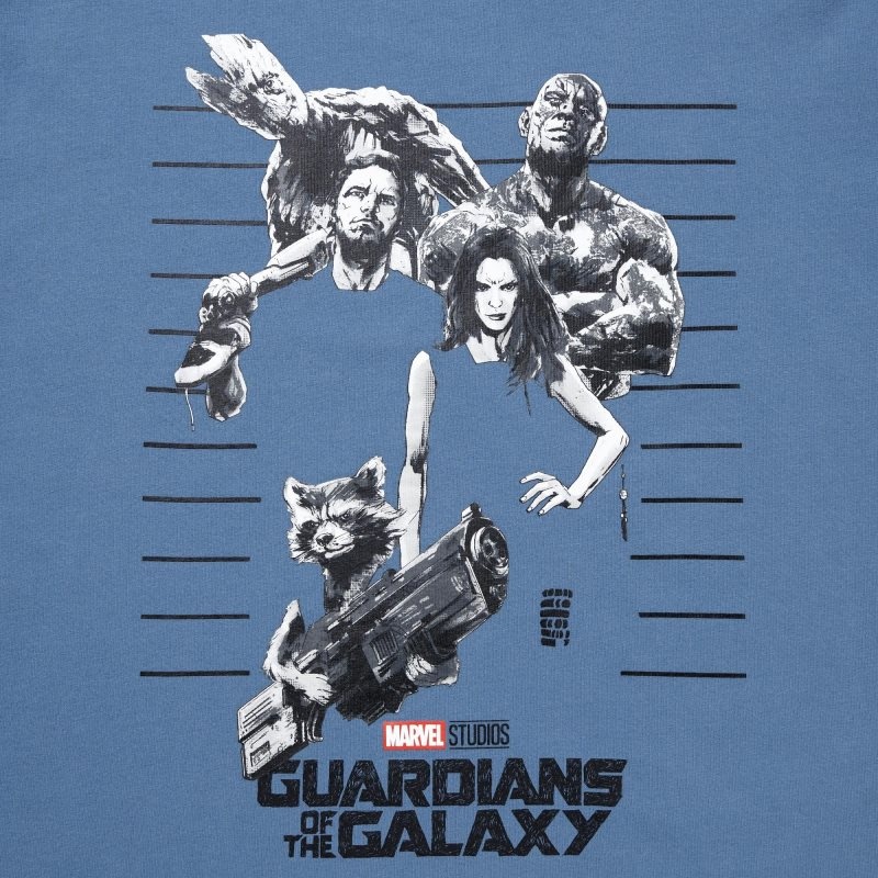 Blue Women Uniqlo Marvel Art Collection By Mondo Ut (Short Sleeve Graphic) T Shirts | USA YHXBJ-2639