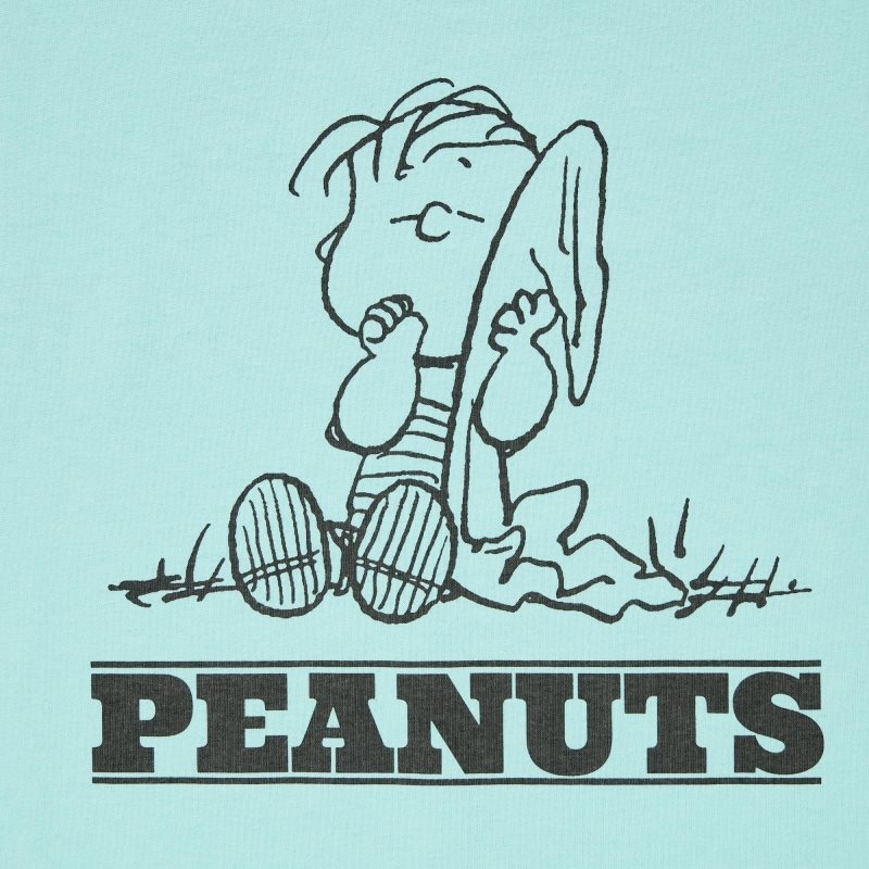 Blue Women Uniqlo Retro Peanuts Ut (Oversized Short-sleeve Graphic) T Shirts | USA ZQJST-8173