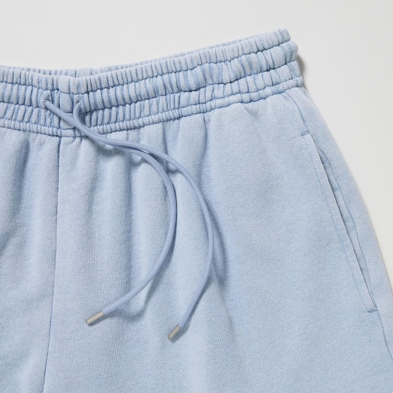 Blue Women Uniqlo Sweat Shorts | USA BRNEK-9743