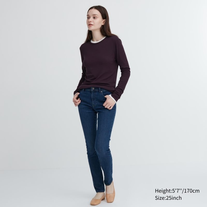 Blue Women Uniqlo Ultra Stretch Jeans | USA QZURP-0792