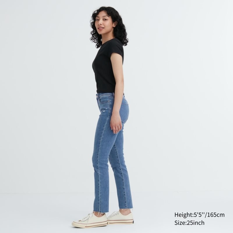 Blue Women Uniqlo Ultra Stretch Jeans | USA ZHSOM-2946