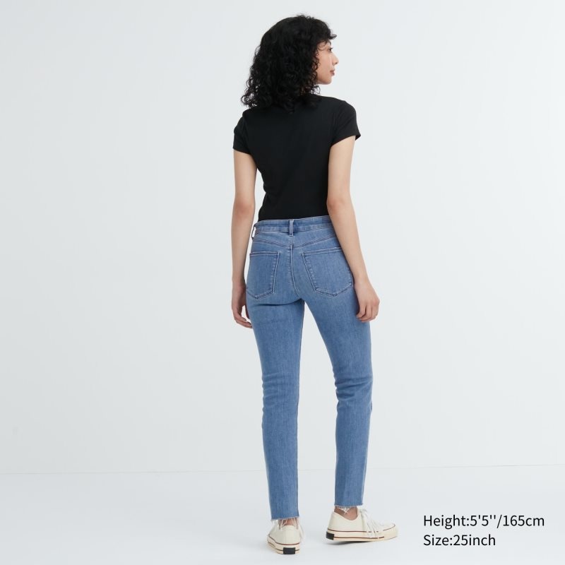 Blue Women Uniqlo Ultra Stretch Jeans | USA ZHSOM-2946