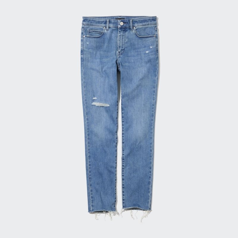 Blue Women Uniqlo Ultra Stretch Jeans | USA ZHSOM-2946