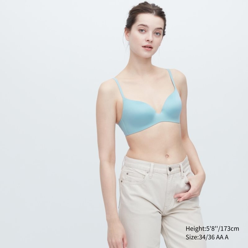 Blue Women Uniqlo Wireless (3d Hold, New Sizing) Bras | USA MXHAR-4281