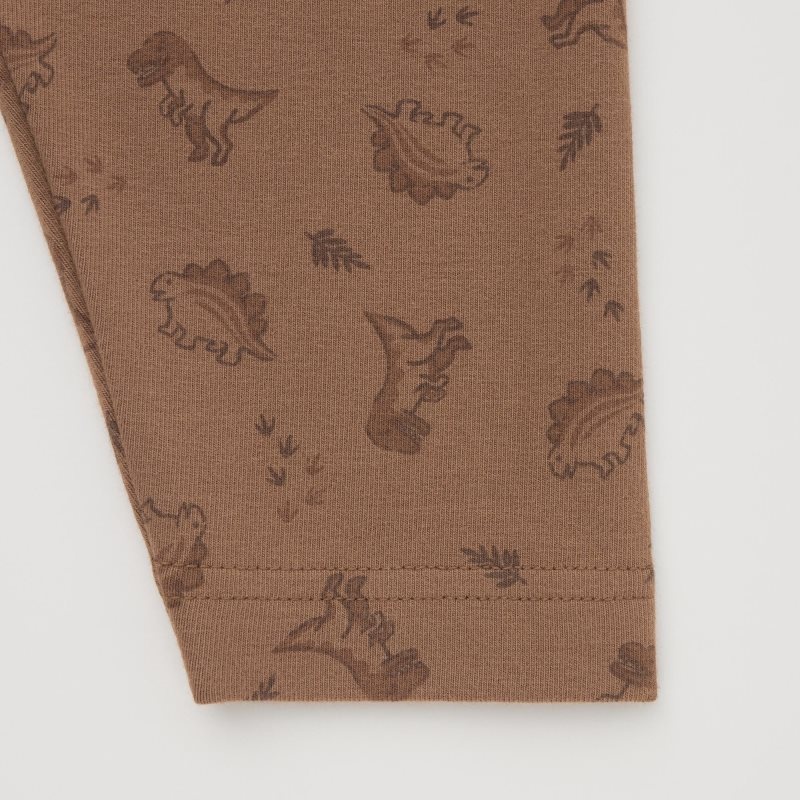 Brown Baby Uniqlo Dinosaur Relaxed-fit Leggings | USA UGLZO-6425