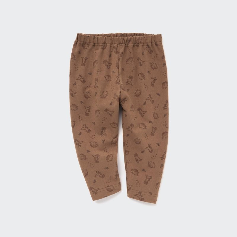 Brown Baby Uniqlo Dinosaur Relaxed-fit Leggings | USA UGLZO-6425