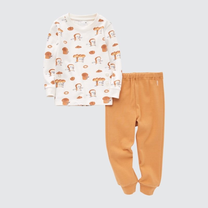 Brown Baby Uniqlo The Picture Book Long-sleeve (Pan Dorobou (Bread Thief)) Pajamas | USA TWGOX-3428