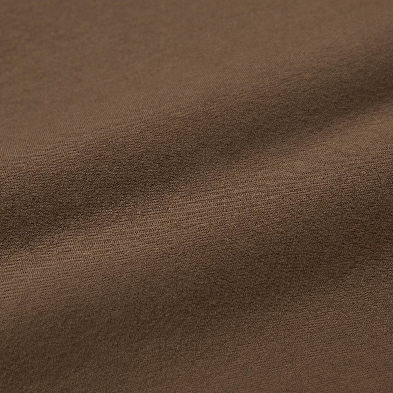 Brown Men Uniqlo Brushed Cotton Turtleneck Long-sleeve T Shirts | USA HGBOX-4521