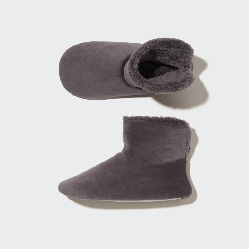 Brown Men Uniqlo Fleece Room (Velour) Slippers | USA MBKEW-4576