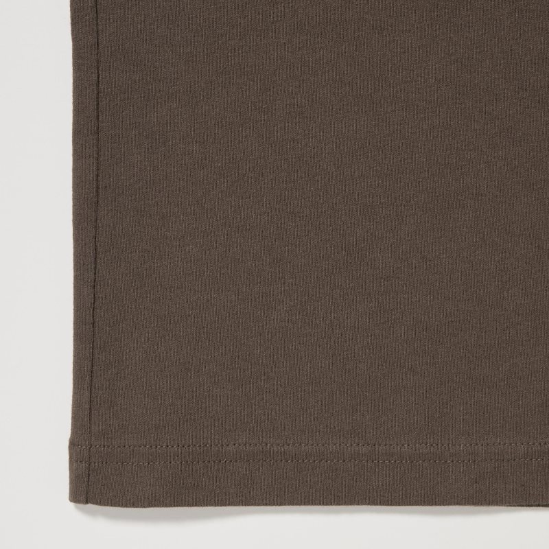 Brown Men Uniqlo U Crew Neck Short-sleeve T Shirts | USA TABGD-2941