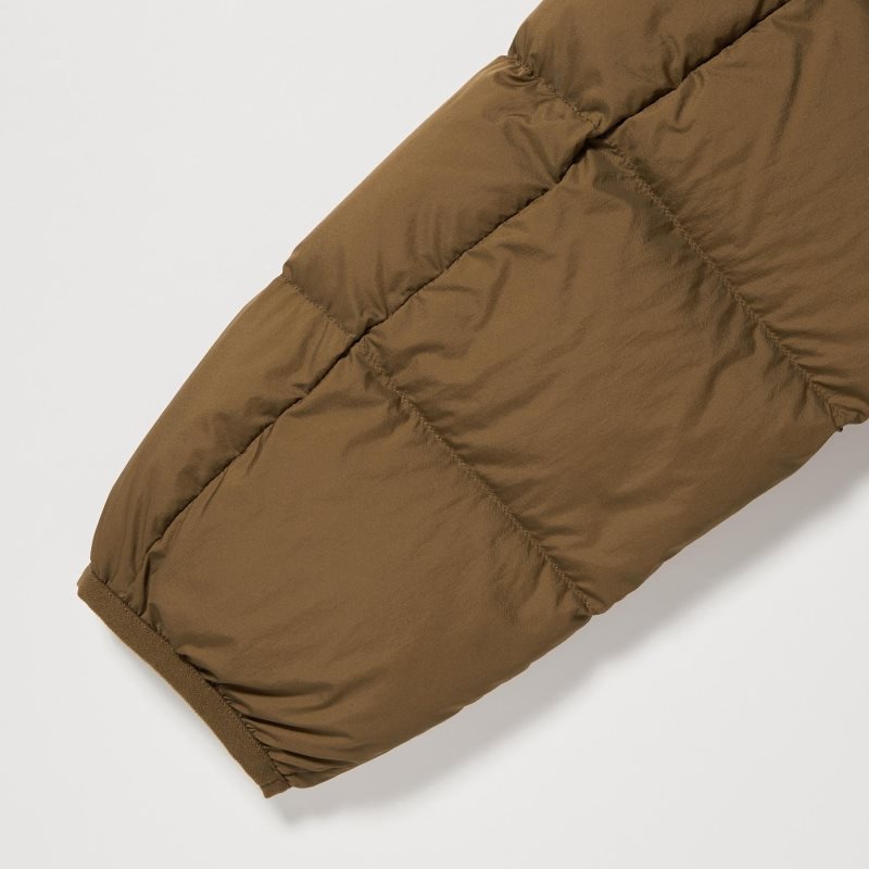 Brown Men Uniqlo Ultra Light Down (3d Cut Wide Quilt Color Block) (2022 Edition) Jackets | USA VUAHX-5769