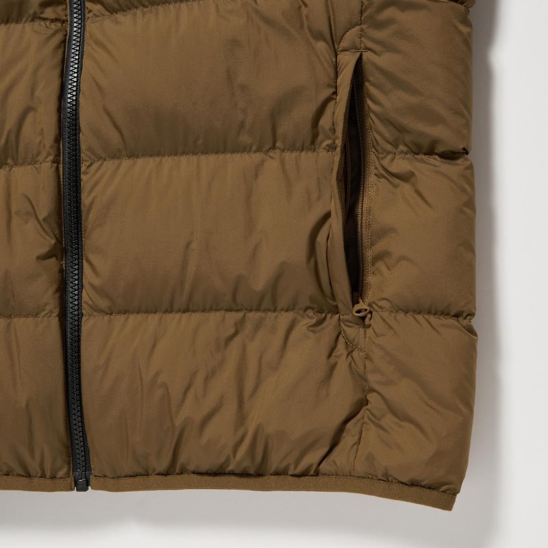 Brown Men Uniqlo Ultra Light Down (3d Cut Wide Quilt Color Block) (2022 Edition) Jackets | USA VUAHX-5769