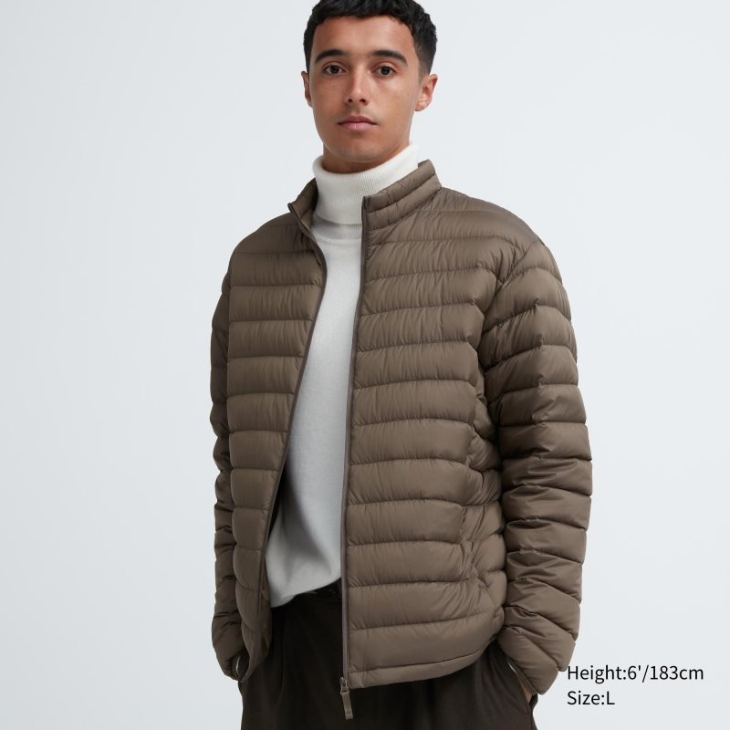 Brown Men Uniqlo Ultra Light Down Jackets | USA KBFMA-3176